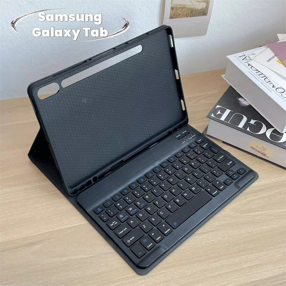 ไทย-อังกฤษ เคสคีย์บอร์ด เคส Samsung Galaxy Tab S10+/S10 FE+ S9 S8 S7 FE/S7+/S8+ S7FE S9FE S9FE+ กรณี