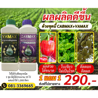 1ลิตรแถมฟรี1ลิตรCABMAXแคลเซี่ยมโบรอน+VAMAXธาตุอาหารรวม7ชนิด
