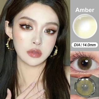 Magister Realcon คอนแทคเลนส์ (0°-800°) 14MM 6 เดือน Ochre เดือน Graphite คอนเทนท์เลนส์ Brown/Gray คอนแทคเลนส