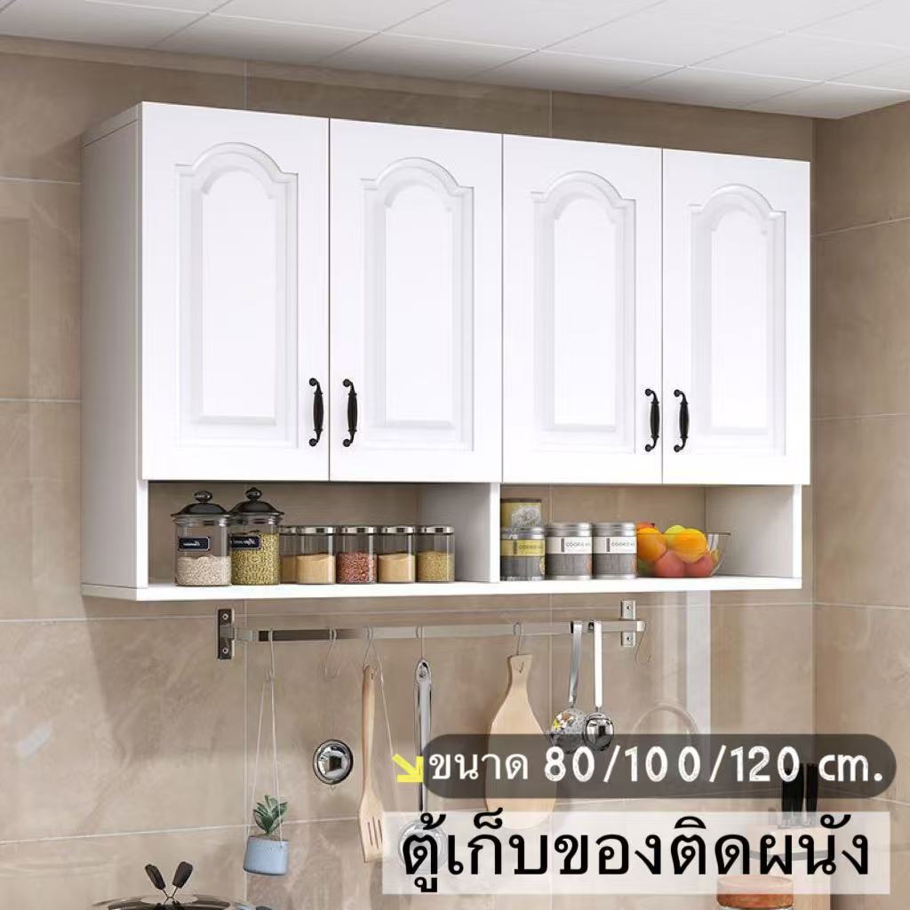 พร้อมส่ง🌷ตู้วางของ ชั้นติดผนัง  สไตล์ยุโรป รุ่น DUN built-in สำหรับแขวนผนัง บานคู่/3บาน มี 3 ขนาด 80/100/120 ซม.