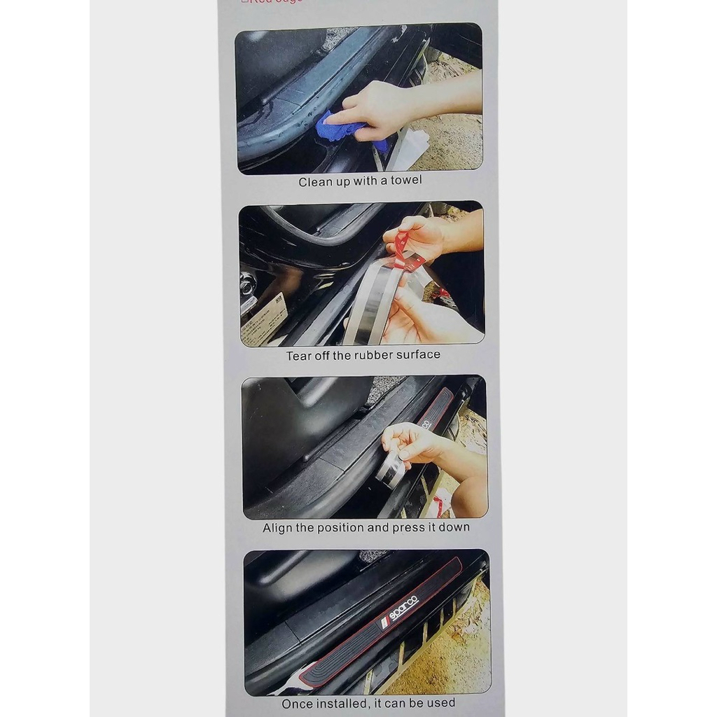 กันรอยชายบันไดรถยนต์ ยาง อย่างดี ตรงรุ่นรถ 1ชุดมี4ชิ้นจ้า - รูปที่ 3