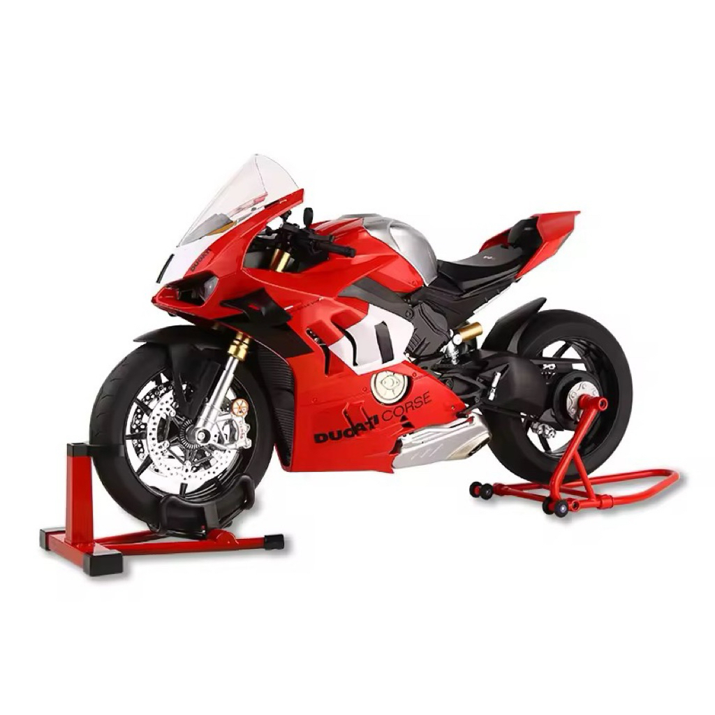 รถมอเตอร์ไซค์ DUCATI V4R สเกล1:6 มีเสียงมีไฟมีควันมีแบตเตอรี่ชาร์จรายละเอียดสวยเป็นงานโมเดลตั้งโชว์ได้