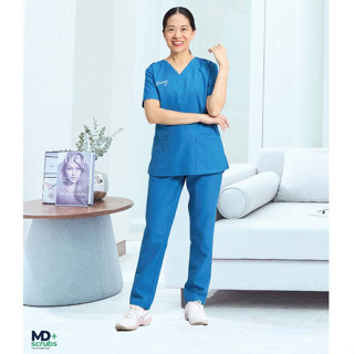 ชุดสครับพยาบาล ผู้หญิง (เฉพาะศิริราช) MD Scrubs plus -ชุดเซ็…