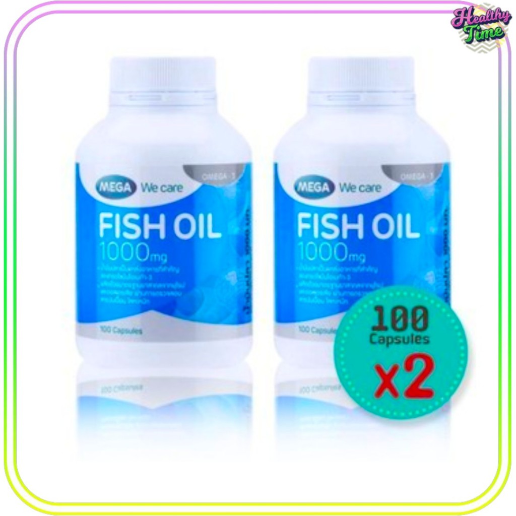 Mega We Care Fish Oil 1000 mg 100 เม็ด 2ขวด