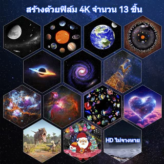 Qimedo 4K เครื่องฉายท้องฟ้าจำลอง เครื่องฉายดาว โคมไฟโปรเจคเตอร์ Galaxy ภายในบ้าน เครื่องฉายรูปดาว ของขวัญปีใหม่ ห้องนอน