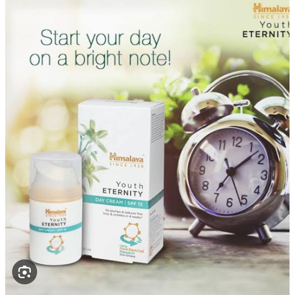Himalaya youth Eternity Day cream SPF15 Re-plumps Reduces fine lines & wrinkles in 4weeks