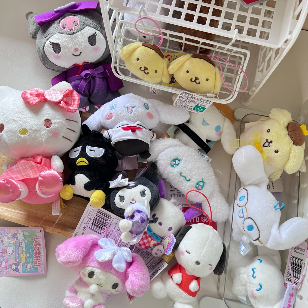 sanrio พวงกุญแจตุ๊กตา/ตุ๊กตา🇯🇵ของแท้ ตุ๊กตาตู้คีบญี่ปุ่น