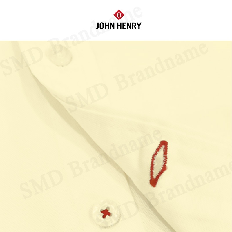 John Henry เสื้อเชิ้ตแขนสั้น รุ่น Men's Short Sleeves Slim Fit Shirt (Beige) Code: JH F324MSSSM55 - รูปที่ 4
