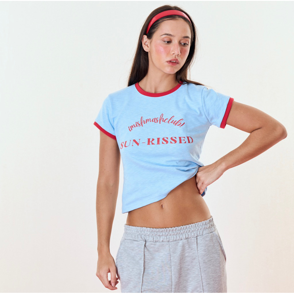 imishmash-baby tee sunkissed❤️‍🔥 เสื้อยืดครอป