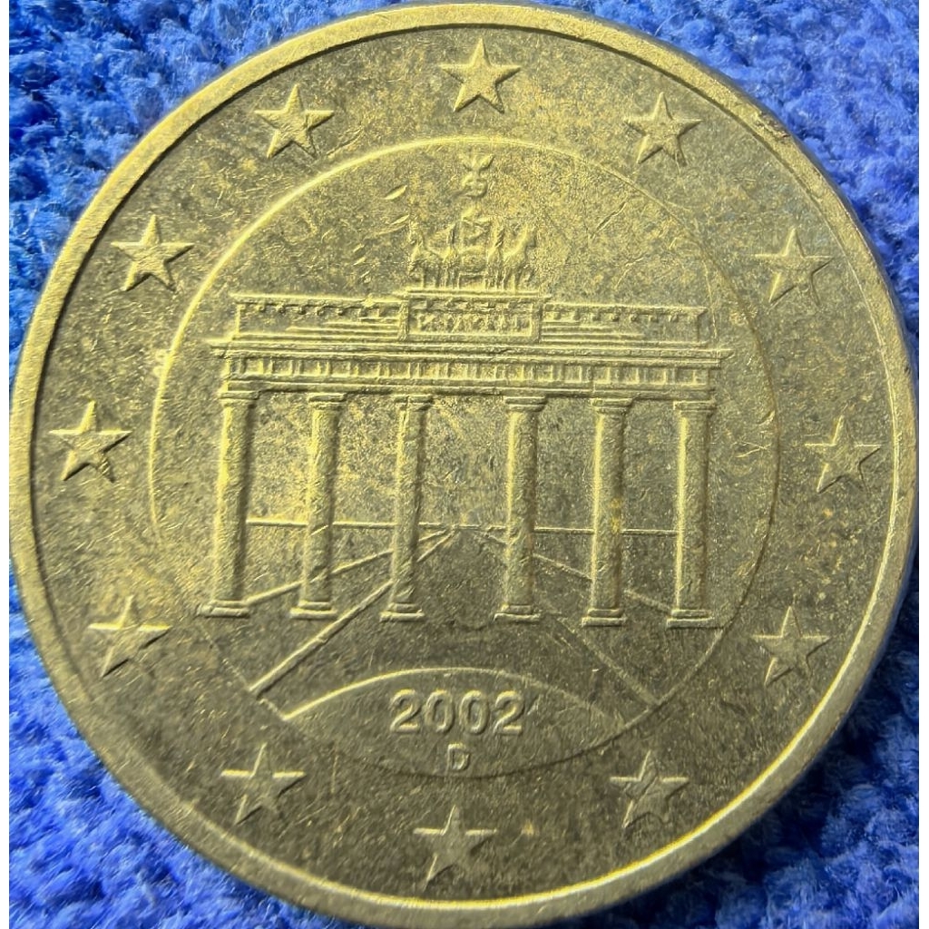 เหรียญ​ยูโร​ เยอรมัน​ Germany, 50 Euro​Cent, ใช้แล้ว, #4267
