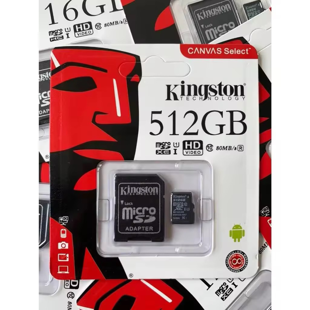 Kingston Micro sd card Memory Card  16GB 32GB 64GB 128GB 256GB 512GBกล้อง กล้องติดรถยนต์ โทรศัพท์มือ
