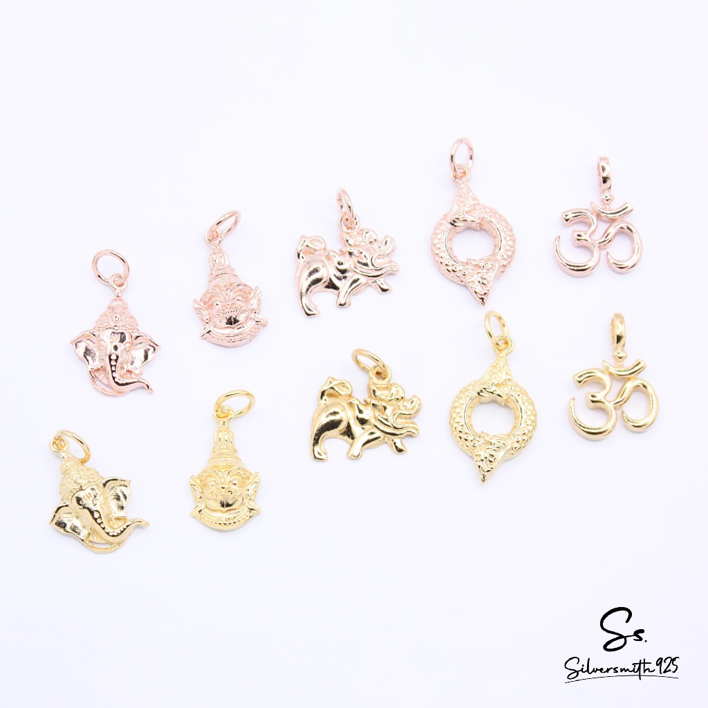 จี้มงคล เงินแท้ ชุบทอง18K จี้มูเตลู จี้พญานาค จี้โอม จี้พระพิฆเนศ จี้ท้าวเวสสุวรรณ จี้ปี่เซียะ