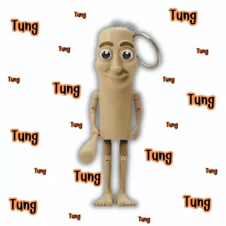 พวงกุญแจ Tung Tung Tung ของเล่นเด็ก ของเล่นสะสม โมเดลประกอบ 3D การพิมพ์ พร้อมส่งจากไทย