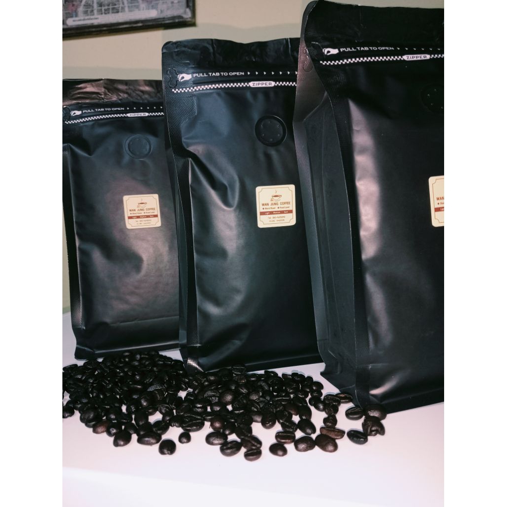 เมล็ดกาแฟคั่วเข้ม Robusta Vietnam 100%