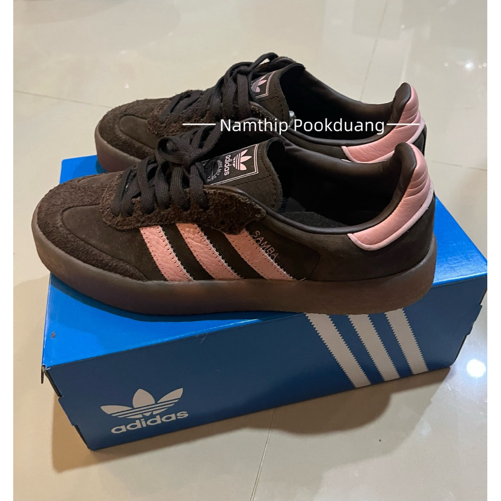 [มือสอง] สภาพ 100% Adidas Zamba W น้ำตาล-ชมพู เบอร์ 9USD