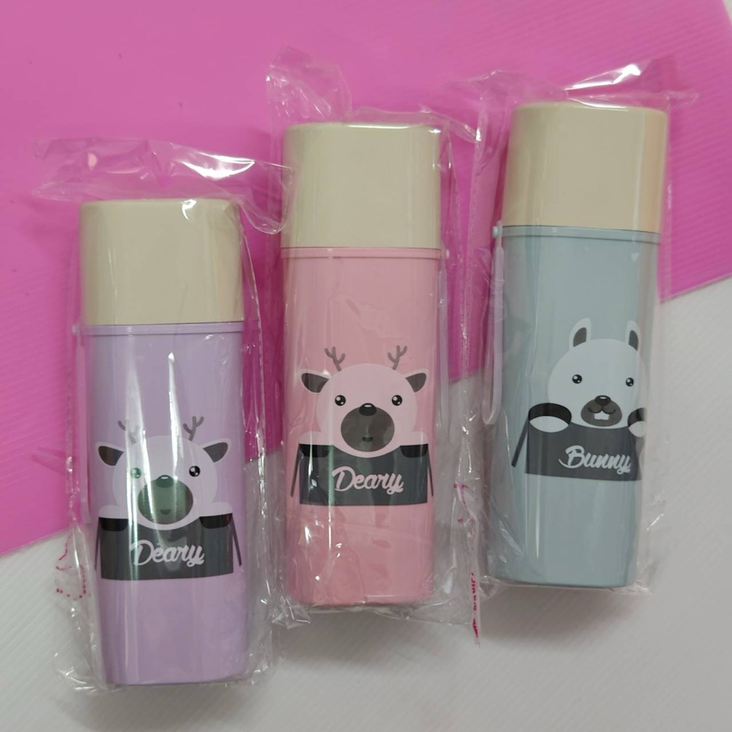 (ยกโหล 12 ชิ้น) No.1316 กล่องดินสอ มีฝาปิด สามารถใส่ช้อนใส่ดินสอใส่แปรงสีฟันได้ คละลายคละสี 12 ชิ้น