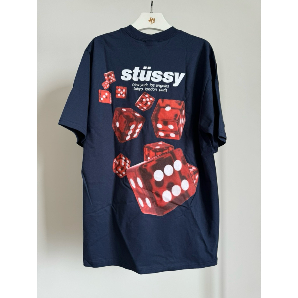 [ของแท้] STÜSSY ROLLERS TEE NAVY (US) พร้อมส่ง
