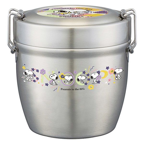 กล่องข้าวสแตนเลส570ml โถใส่อาหารกลางวันสแตนเลสสูญญากาศ 570 มล. ลายสนูปปี้ คอลลาจ สเกตเตอร์ sn snoopy