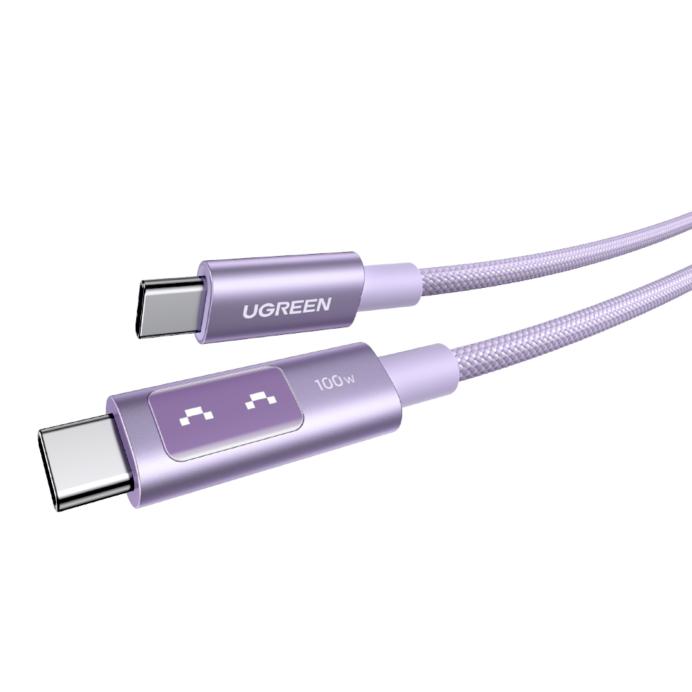 UGREEN Uno USB-C 2.0 M to M 5A Data Cable PD 100W 2M (Purple, Nylon) (65216)AC2-001507
