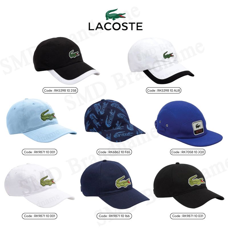 Lacoste หมวกแก๊ป หมวกเบสบอล สำหรับผู้ชายและผู้หญิง สินค้าจากชอป สินค้าแท้ 100%