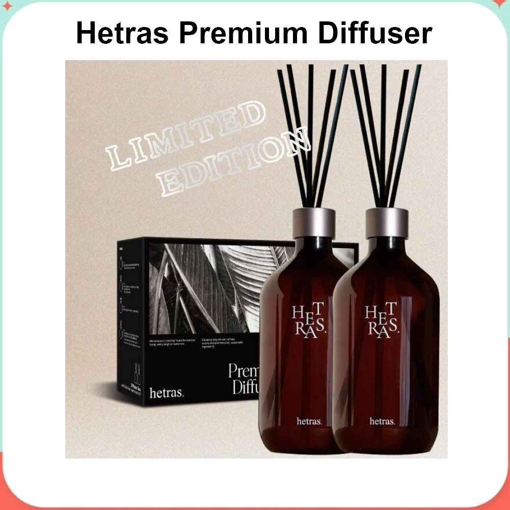Hetras Premium Diffuser 500ml (Black Cherry, Jeju Saryeoni Forest, La Tulip Shower, Book Store, Flower Shop, Hug Soap)