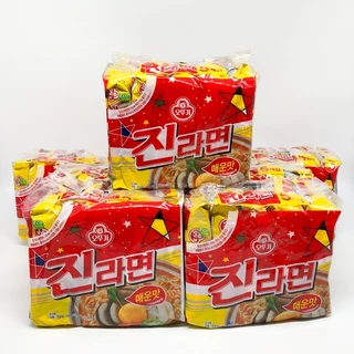 Ottogi Jin Ramen Spicy โอโตกิ จิน ราเมง สไปซี่ 1 ซอง 120 กรัม 진라면 มาม่าเกาหลี บะหมี่กึ่งสำเร็จรูป