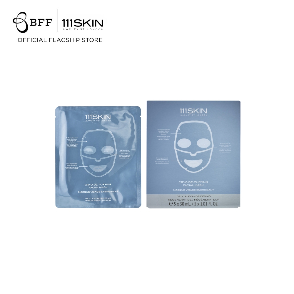111SKIN - Cryo De-Puffing Facial Mask 5*30 ml (มาส์กเซเลบ, มาส์กปลุกผิว, มาสก์หน้า)