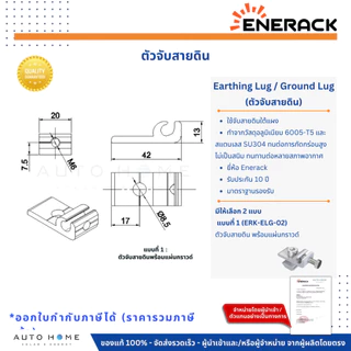 ตัวจับสายดิน ตัวจับกราวด์ (Earthing Lug Kit / Ground Lug) งานโซล่าเซลล์ Solarcell