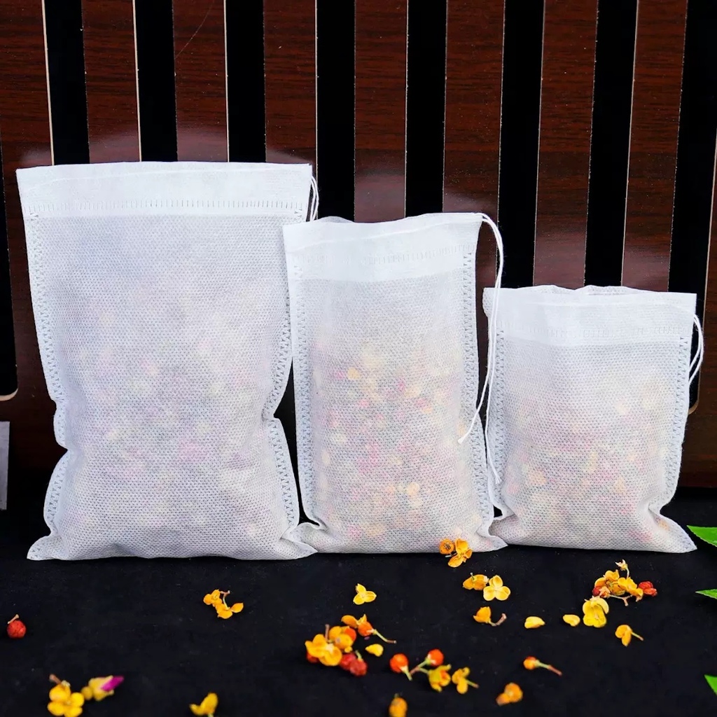 ถุงผ้าใส่การบูร ถุงกรองชา ถุงแยกกาก ถุงสำหรับชงชากาแฟ ขนาด 15cm x 20cm ใช้ซ้ำได้หลายครั้ง ถุงผ้าอเนกประสงค์