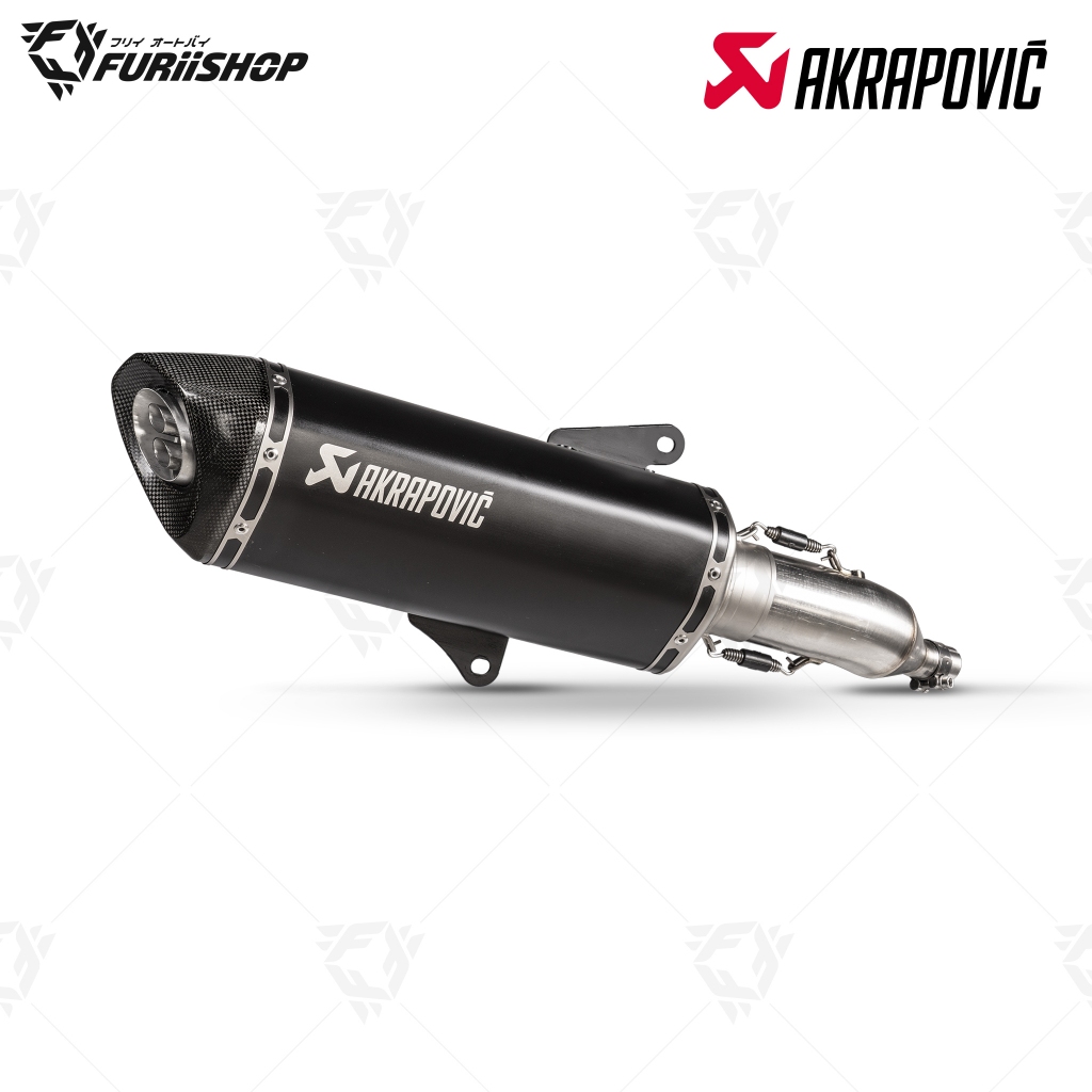 ท่อสูตร/ท่อแต่ง/ท่อไอเสีย Akrapovic Slip on Black New Shape (2รู) Catalytic : for Honda ADV350 2022-