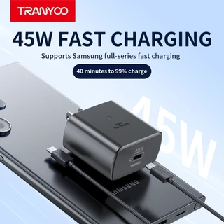 TRANYOO 【TIS】SA6C 45W Sam&sung จากซัมซุง อะแดปเตอร์ Type-C to Type-C รองรับโปรโตคอลการชาร์จเร็ว