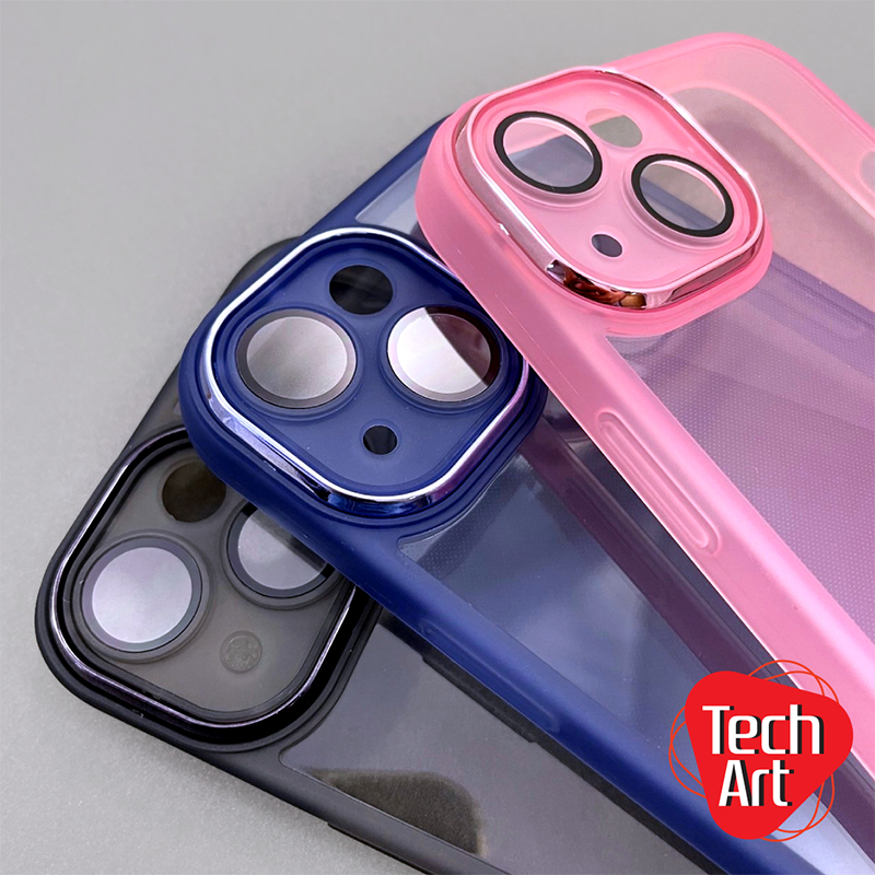 เคสนิ่มใสขอบขุ่นกันกล้องเงา Samsung A07 A17 A06 A16 เคสคลุมรอบเครื่องไม่กินฟิล์ม