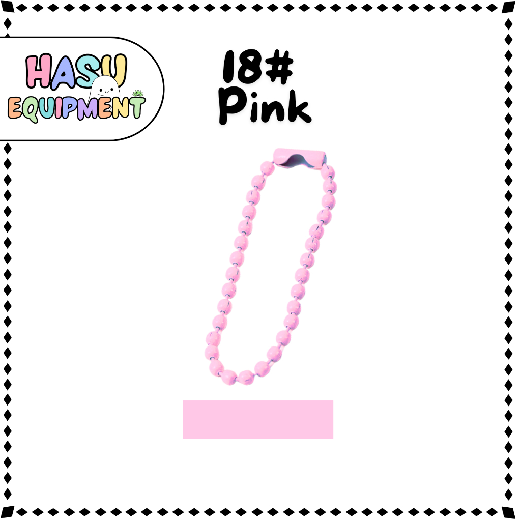 HasuEquipment 1 เส้น  Pink Tone – โซ่ไข่ปลาโทนชมพู 10cm 12cm 15cm ขนาดเม็ด 2.4mm Hasu Equipment ราคา ถูกที่สุด ดีลบีเคเค แกลเลอรีภาพที่ 3