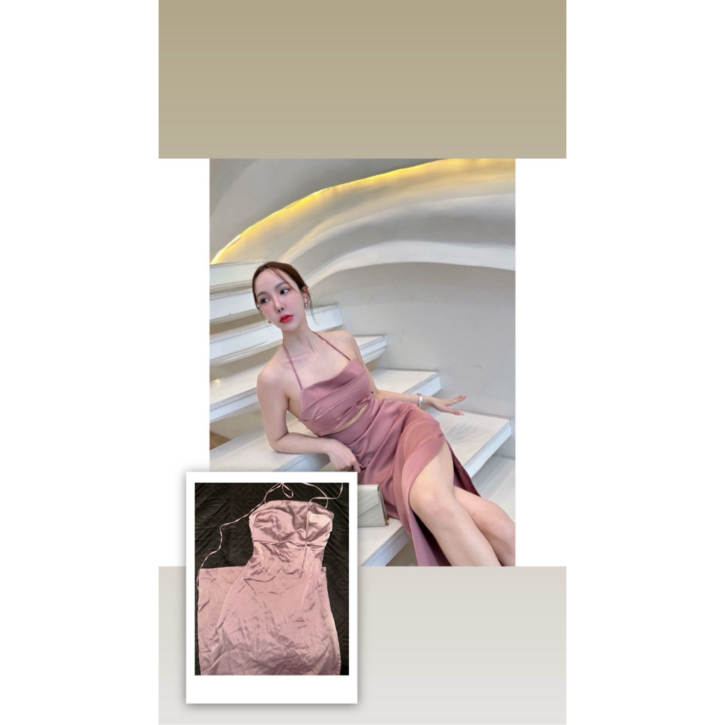 ส่งต่อ 📮poshie(1109)Broken dressเดรสซาตินออกงาน