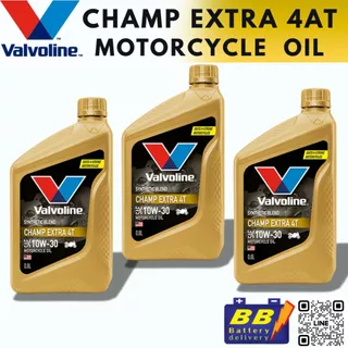 Valvoline Champ Extra 4T 10W30 0.8ml สูตรกึ่งสังเคราะห์สำหรับรถจักรยานยนต์เกียร์ธรรมดา 4 จังหวะ