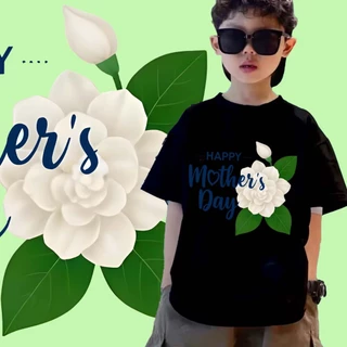 J-1367-SHORT เสื้อยืดเด็กแขนสั้นสกรีนลาย วันแม่ ด้านหน้าใส่ได้ทั้งเด็กหญิงและชาย (ลายมาใหม่)
