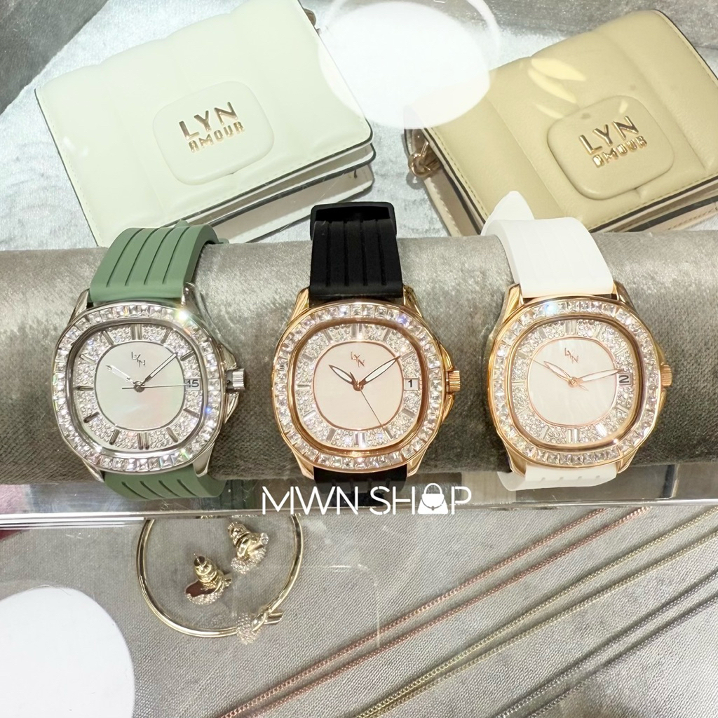 Lyn นาฬิกา มีโค้ดลด30% sylvie นาฬิกา พร้อมกล่อง ของแท้จากชอป