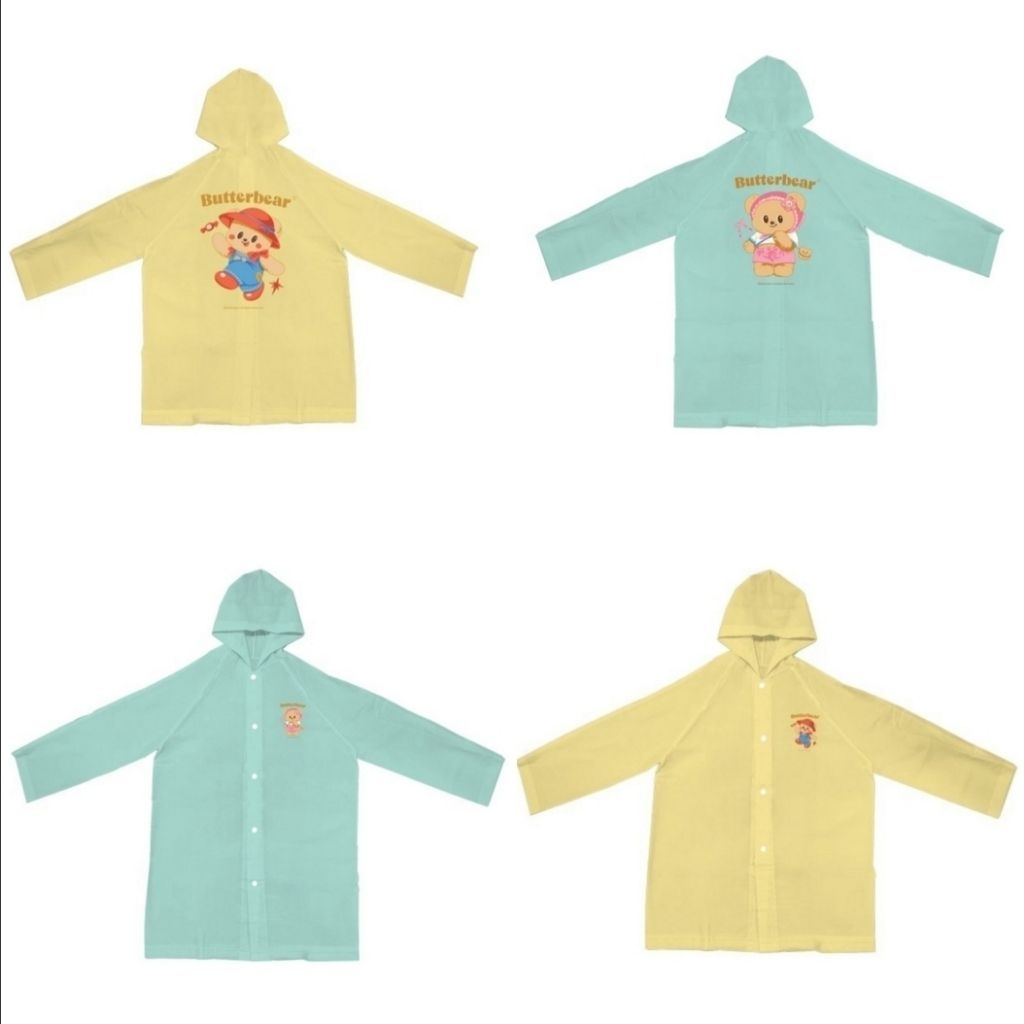 เสื้อกันฝน สำหรับเด็ก / ผู้ใหญ่ ลายหมีเนย ButterBear