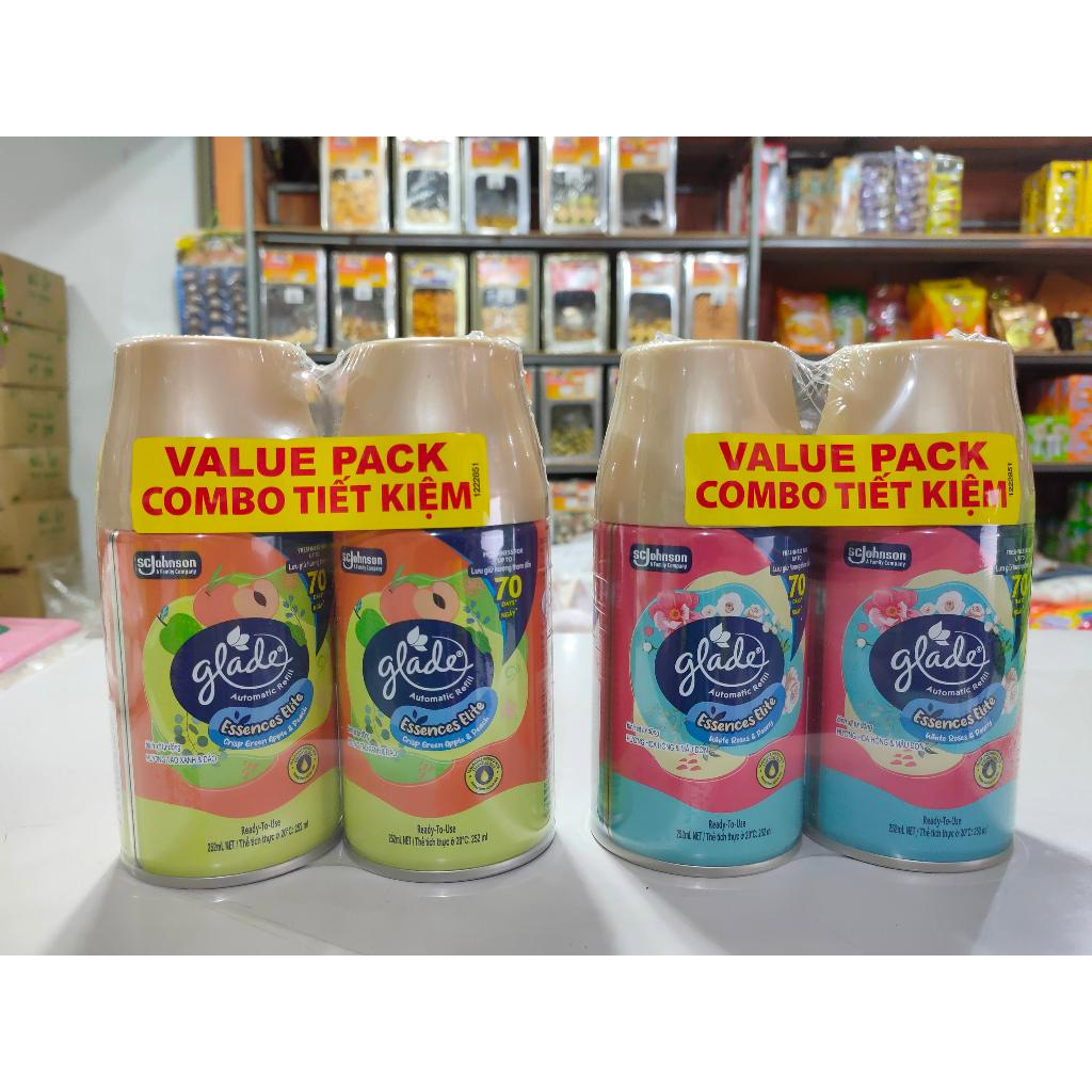 (กลิ่นใหม่)(แพคคู่คุ้มกว่า) รีฟิลเกลด Glade refill สเปรย์ปรับอากาศ ออโตเมติค  ขนาด 252 มล.สำหรับปรับอากาศภายในบ้าน
