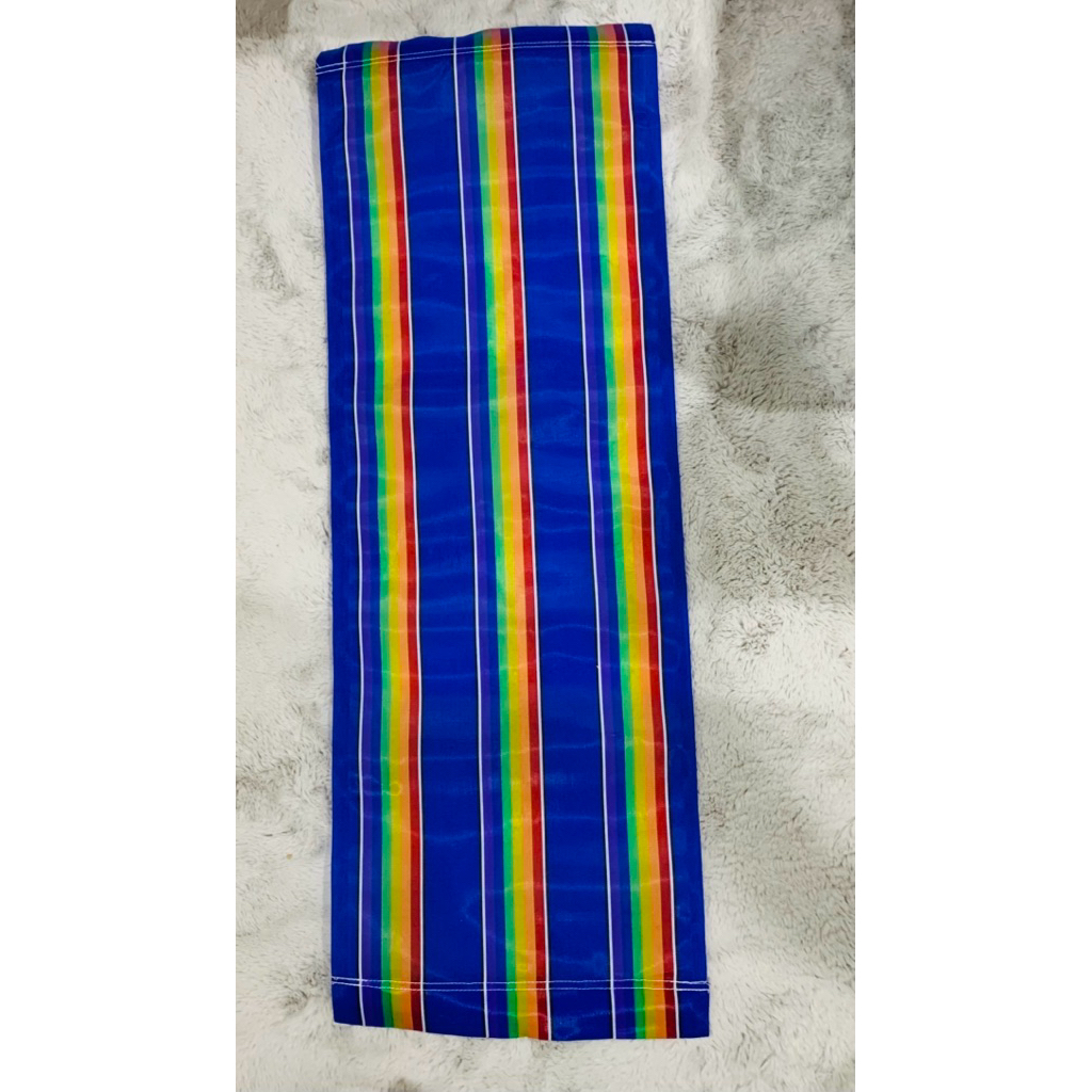 ผ้าเตียงชายหาด ขนาดมาตรฐาน กว้าง 42 cm. ยาว 115 cm. เย็บสำเร็จพร้อมใช้ *สีน้ำเงิน*