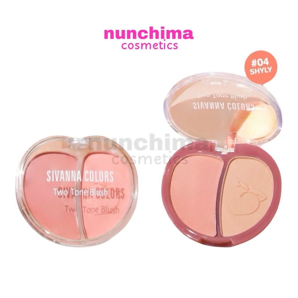 HF573 SIVANNA COLORS SWEET PEACH TWO-TONE BLUSH ซีเวนน่า คัลเลอร์ส สวีท พืช ทู -โทน บลัช บลัชออน