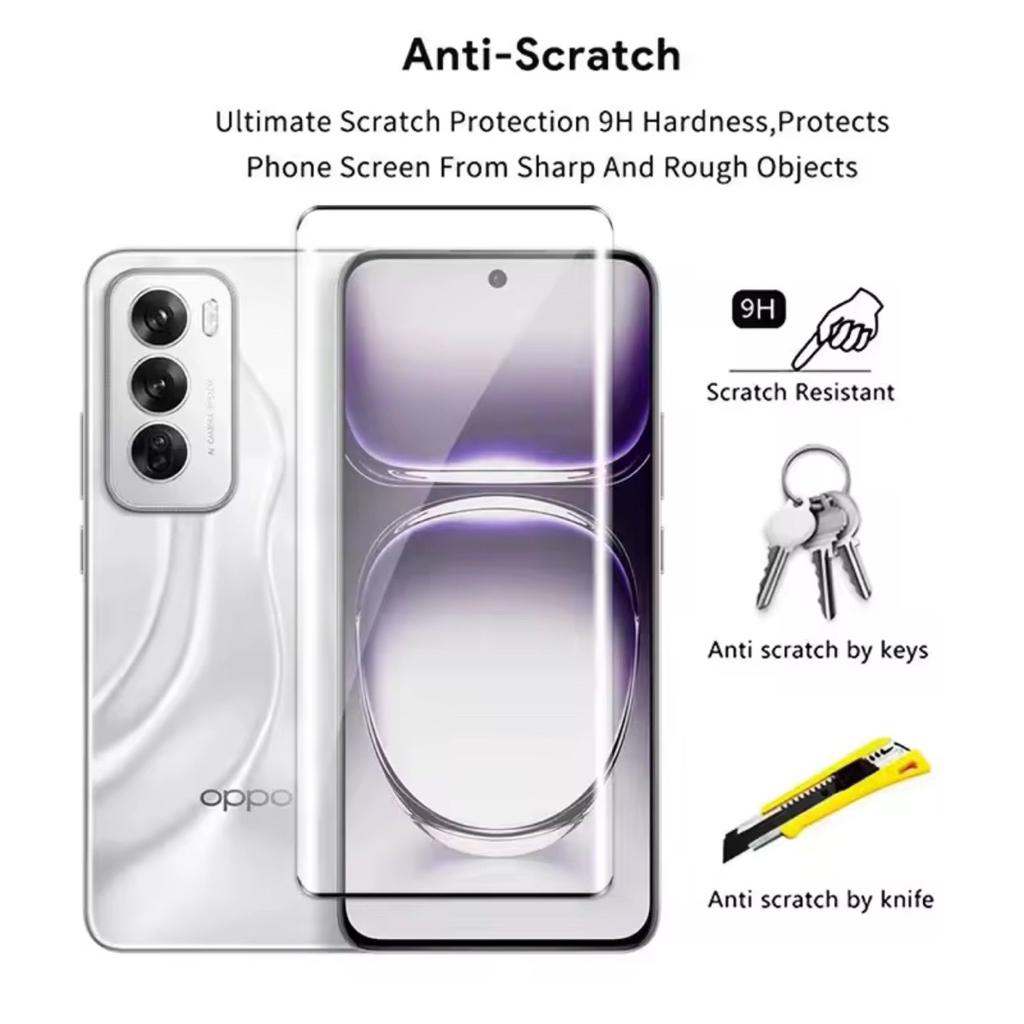 （พร้อมส่งในไทย）ฟิล์มกระจกเต็มจอ oppo Reno 12 5G/Reno 12 pro 5G ฟิล์มกันกระแทก ฟิล์มกันจอแตก