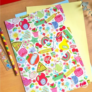FOLDER FRIEND แฟ้มใส/ทึบใส่เอกสาร ขนาด a4 ลายเส้น give.me.museums