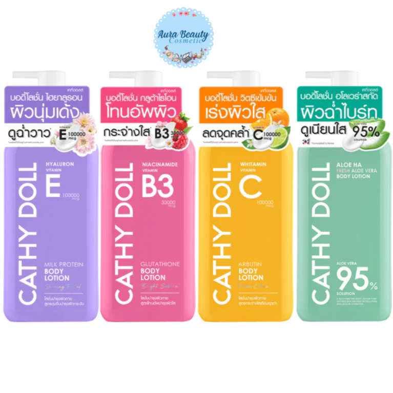 Cathy Doll Vitamin Body Lotion 450ML เคที่ดอลล์ โลชั่นทาผิว วิตามิน 3 สูตร
