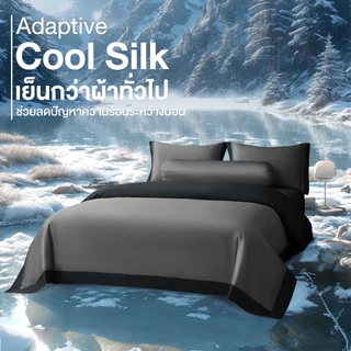 ibed ผ้าปูที่นอนเย็น นุ่มลื่น ป้องกันไรฝุ่น กันขนสัตว์ รุ่น Adaptive Cool Silk สีเทาเข้ม