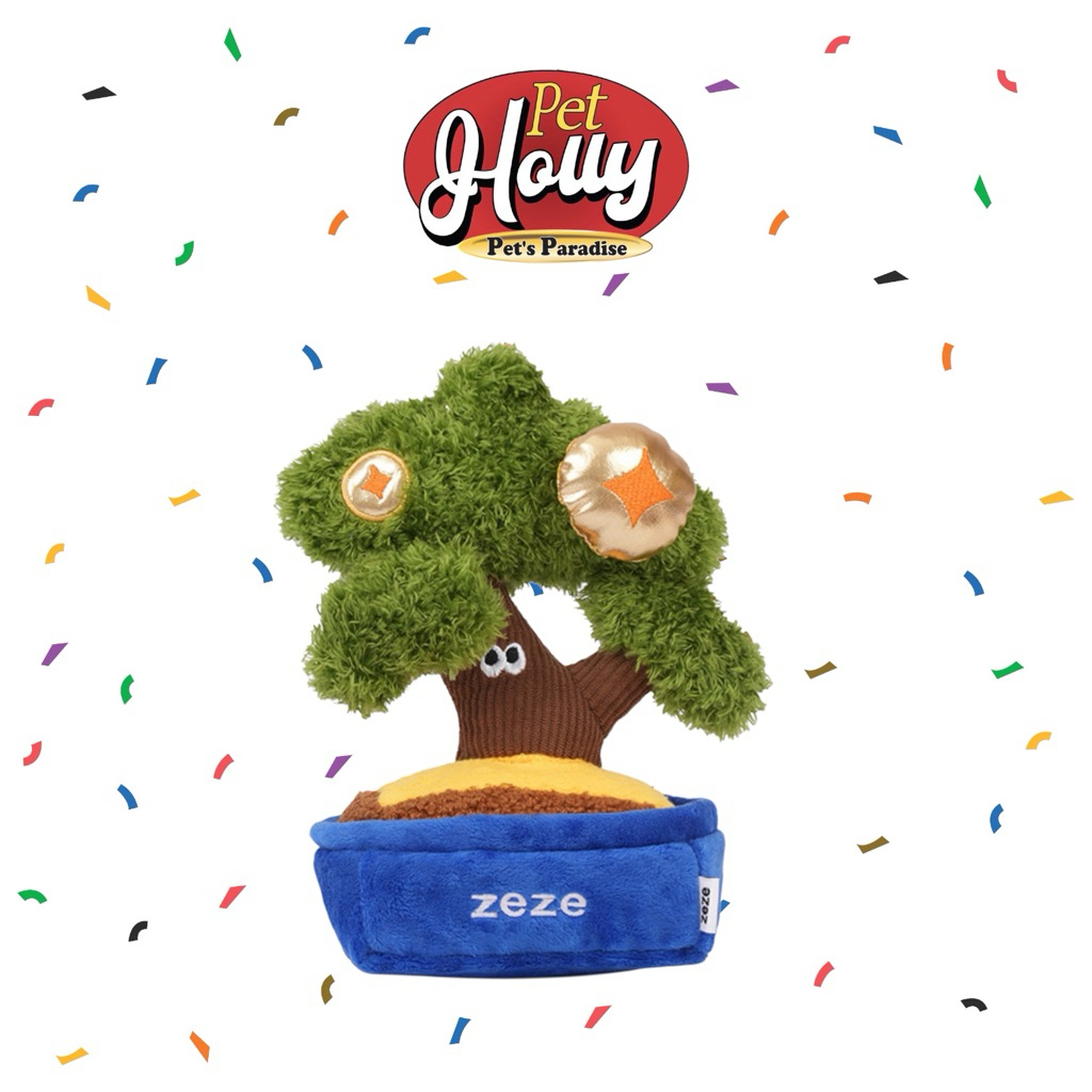Pet Holly - ZEZE ต้นไม้นำโชคสำหรับน้องหมาและแมว 25*17 cm มีเสียงปิป
