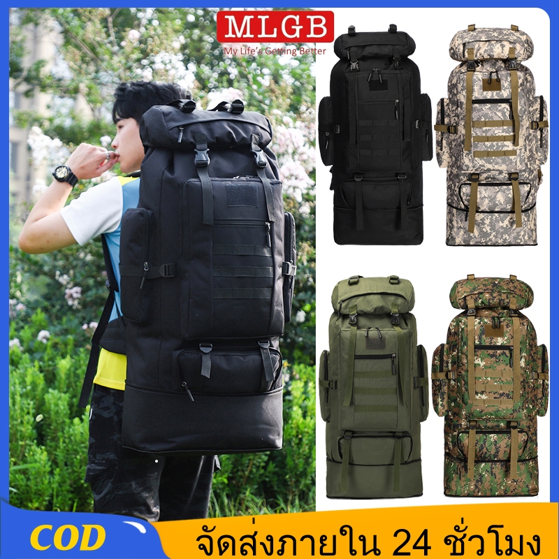 กระเป๋าเป้สะพายหลังกันน้ำสำหรับผู้ชาย 100 ลิตร สำหรับเดินทางและเดินป่ากลางแจ้ง