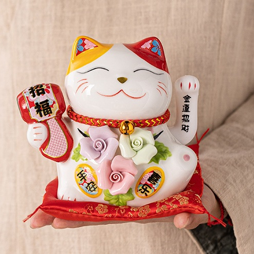 แมวกวัก สูง 13cm แมวกวักนำโชค - รูปที่ 2