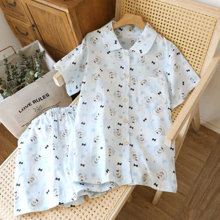 ชุดนอนผ้าCottonญี่ปุ่นสี่ลายคิ้วว์ Low Stock ผ้านุ่มมากใส่สบายสุดๆ