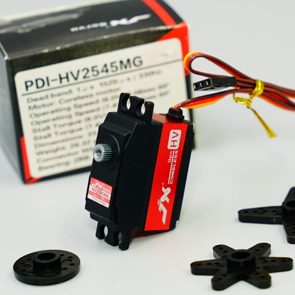 PDI-HV2545MG  ทำงานตั้งแต่ 4.8-8.4 V ความเร็ว 0.04 Sec/60' Torque 4.52 Kg.cm.
